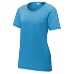 ZG106<br> Sport-Tek® Ladies  PosiCharge®  Tri-Blend Wicking  Scoop Neck Raglan Tee