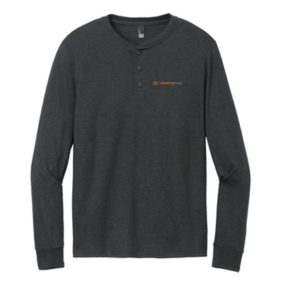 ZG107<br>District® Perfect Tri®  Long Sleeve Henley